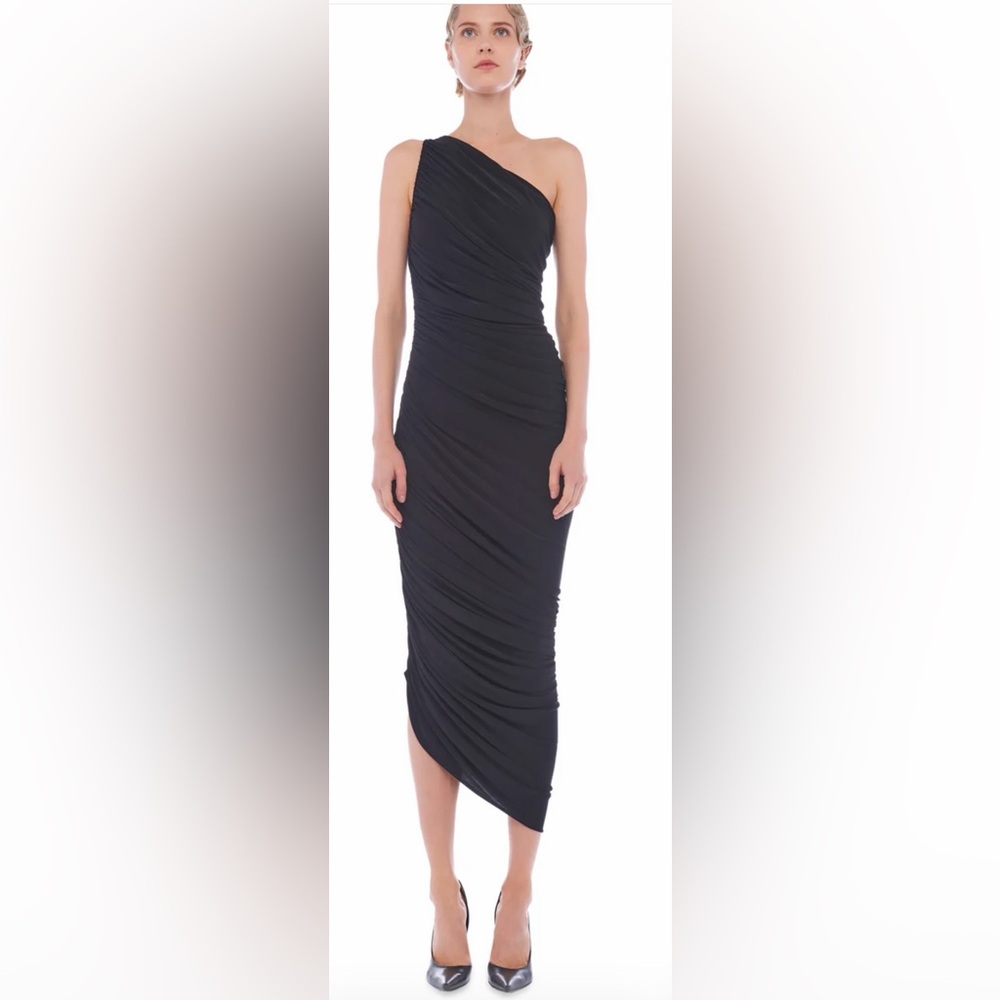 Norma Kamali- Diana Gown Black One-Shoulder Dress